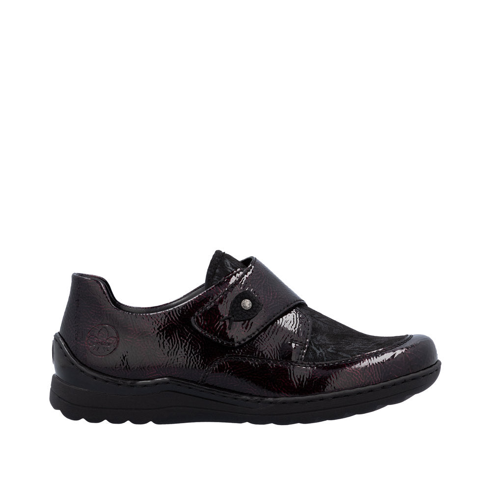 Rieker 48951-35 Ladies Red Touch Fastening Shoes