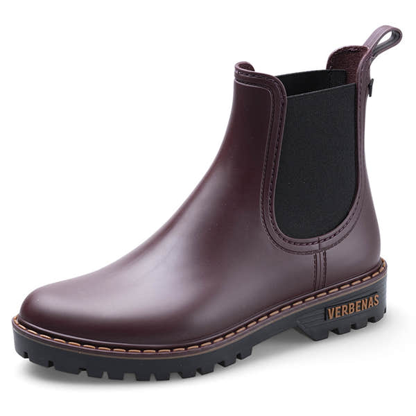 Verbenas Gaudi Countryside Womens Burgundy Waterproof Chelsea Boots