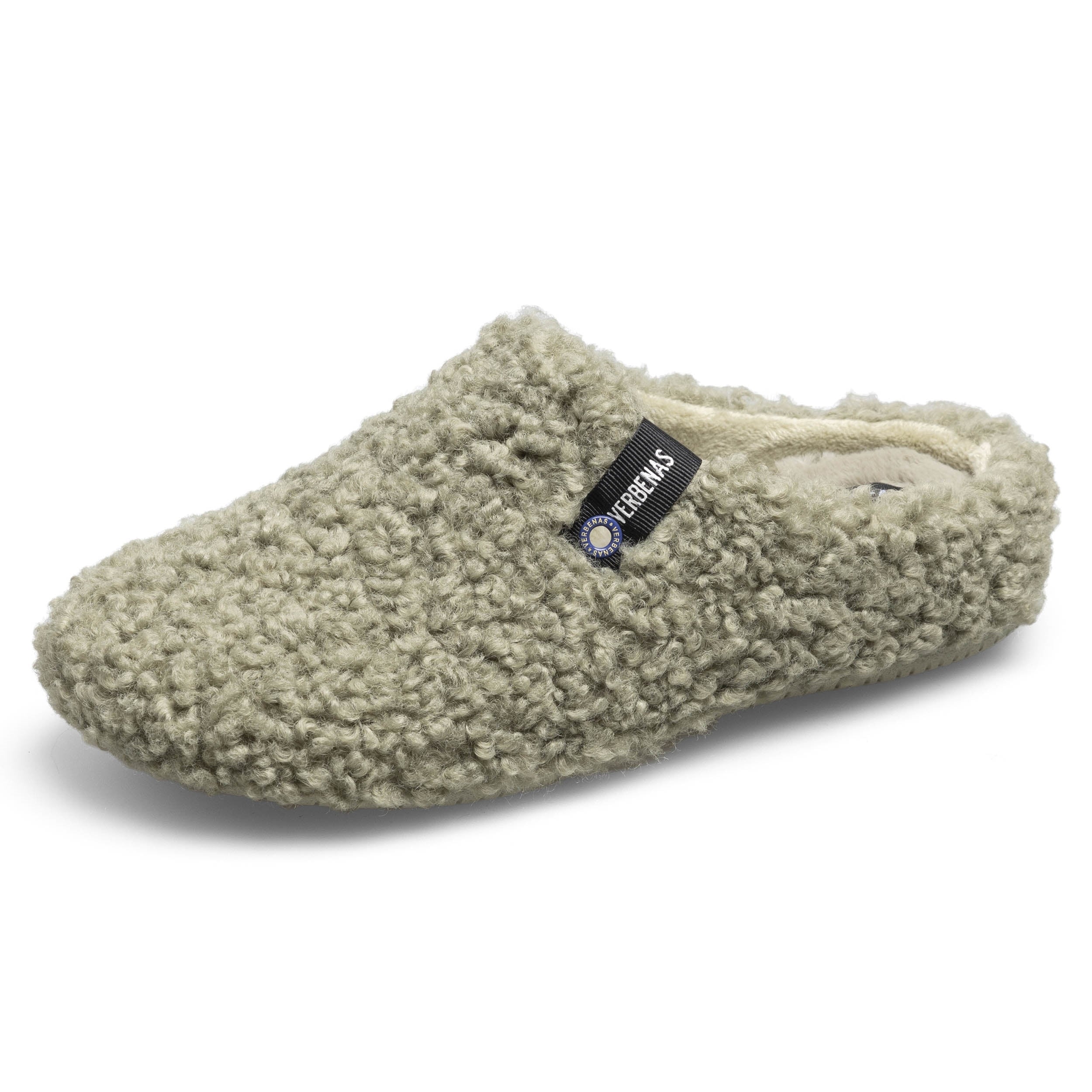 Verbenas York Curly Womens Green Slippers