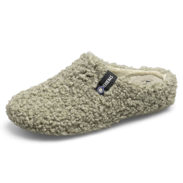 Verbenas York Curly Womens Green Slippers