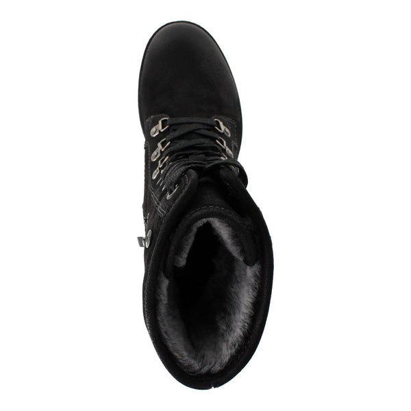 Josef Seibel Susie 04 Ladies Black Leather Waterproof Zip & Lace Ankle Boots