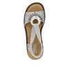 Rieker 60880-90 Ladies Silver Slip On Sandals