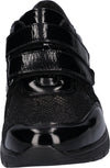 Waldlaufer 626K31 400 001 K-Ramona Ladies Black Croc Patent Leather Touch Fastening Shoes