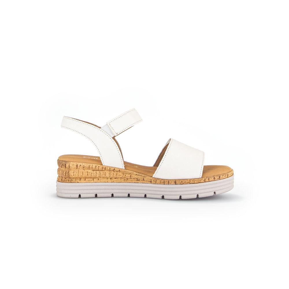 Gabor 62.700.52 Shout Ladies Cream Leather Touch Fastening Sandals