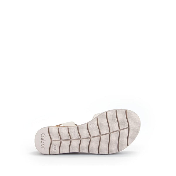 Gabor 62.700.52 Shout Ladies Cream Leather Touch Fastening Sandals