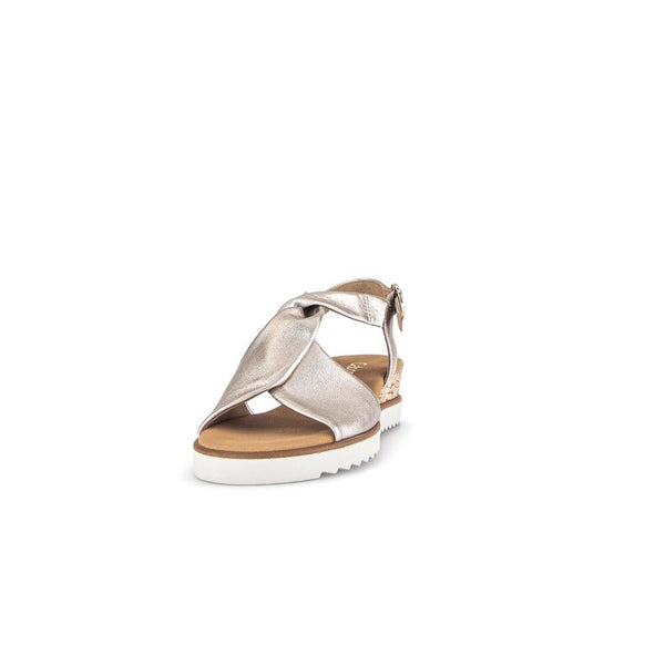 Gabor 62.751.82 Rich Ladies Beige Leather Buckle Sandals