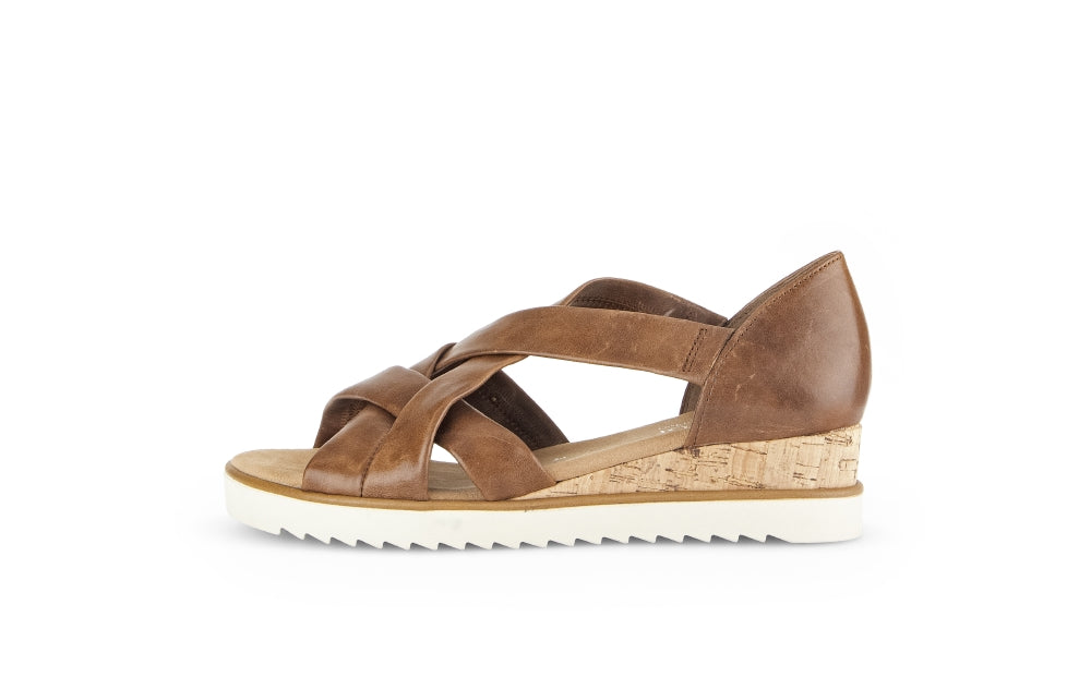 Gabor 62.782.53 Truth Ladies Brown Leather Slip On Sandals
