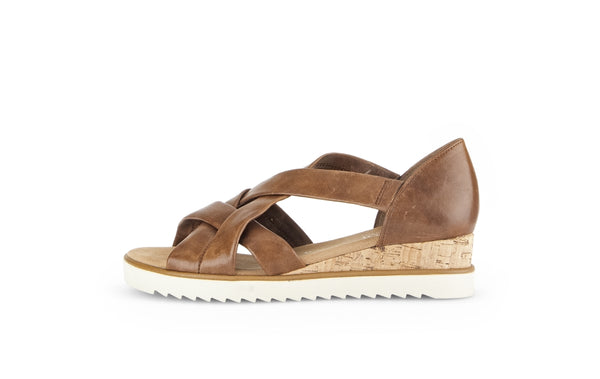 Gabor 62.782.53 Truth Ladies Brown Leather Slip On Sandals