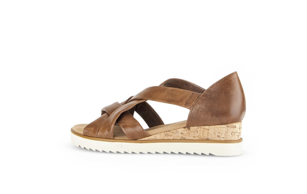 Gabor 62.782.53 Truth Ladies Brown Leather Slip On Sandals