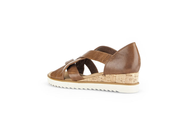 Gabor 62.782.53 Truth Ladies Brown Leather Slip On Sandals