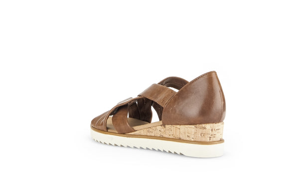 Gabor 62.782.53 Truth Ladies Brown Leather Slip On Sandals