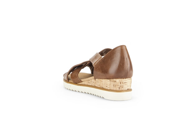 Gabor 62.782.53 Truth Ladies Brown Leather Slip On Sandals