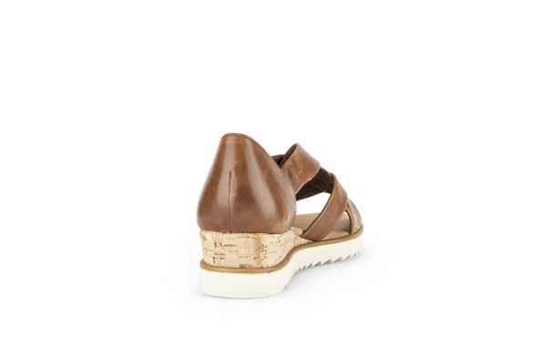 Gabor 62.782.53 Truth Ladies Brown Leather Slip On Sandals