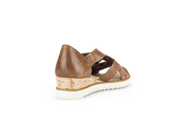 Gabor 62.782.53 Truth Ladies Brown Leather Slip On Sandals