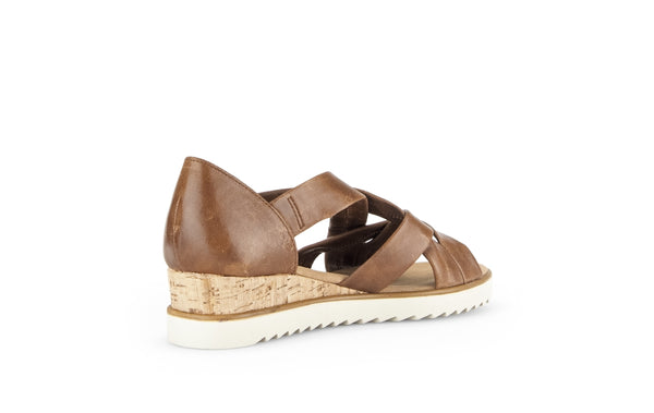 Gabor 62.782.53 Truth Ladies Brown Leather Slip On Sandals