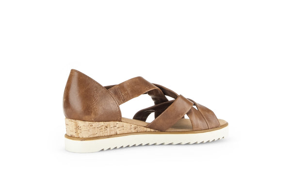 Gabor 62.782.53 Truth Ladies Brown Leather Slip On Sandals