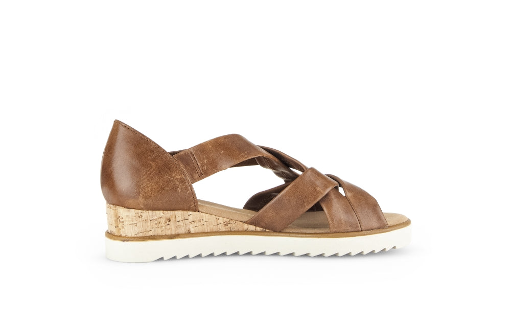 Gabor 62.782.53 Truth Ladies Brown Leather Slip On Sandals