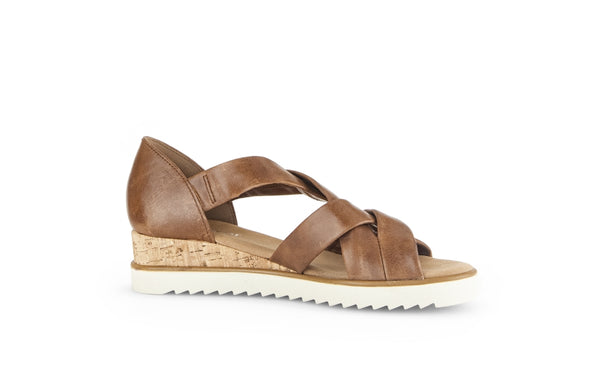 Gabor 62.782.53 Truth Ladies Brown Leather Slip On Sandals