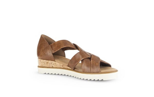 Gabor 62.782.53 Truth Ladies Brown Leather Slip On Sandals