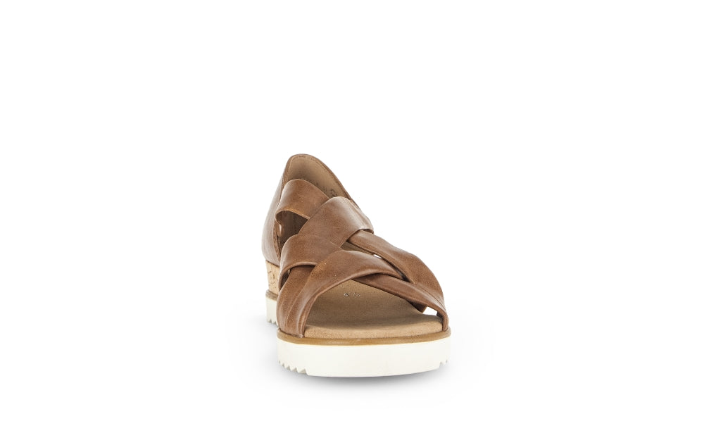 Gabor 62.782.53 Truth Ladies Brown Leather Slip On Sandals