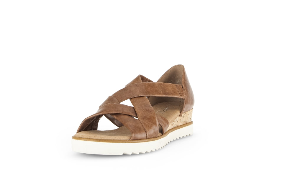Gabor 62.782.53 Truth Ladies Brown Leather Slip On Sandals