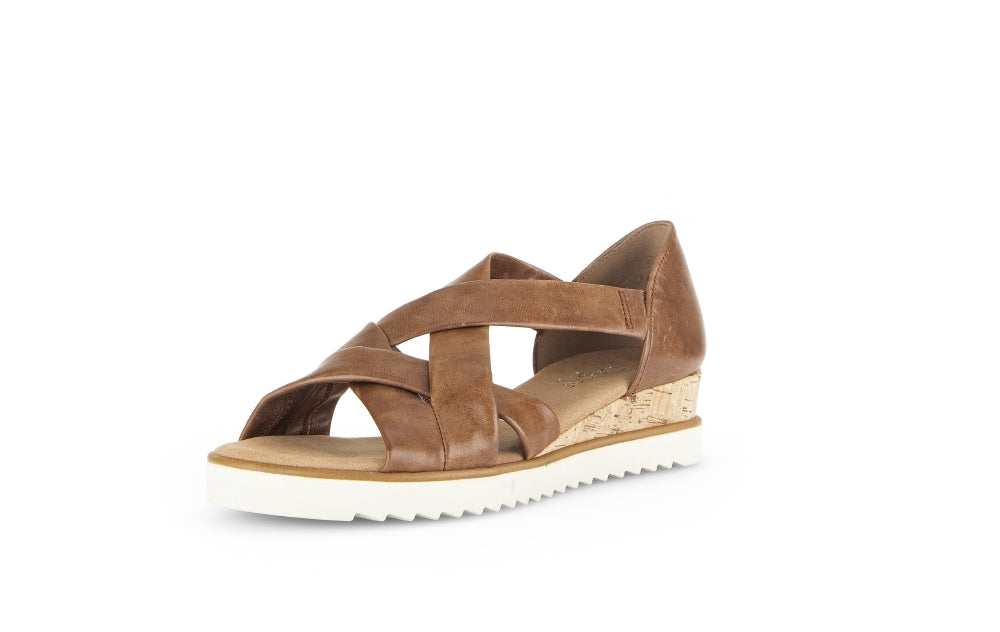 Gabor 62.782.53 Truth Ladies Brown Leather Slip On Sandals