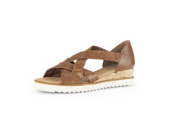 Gabor 62.782.53 Truth Ladies Brown Leather Slip On Sandals