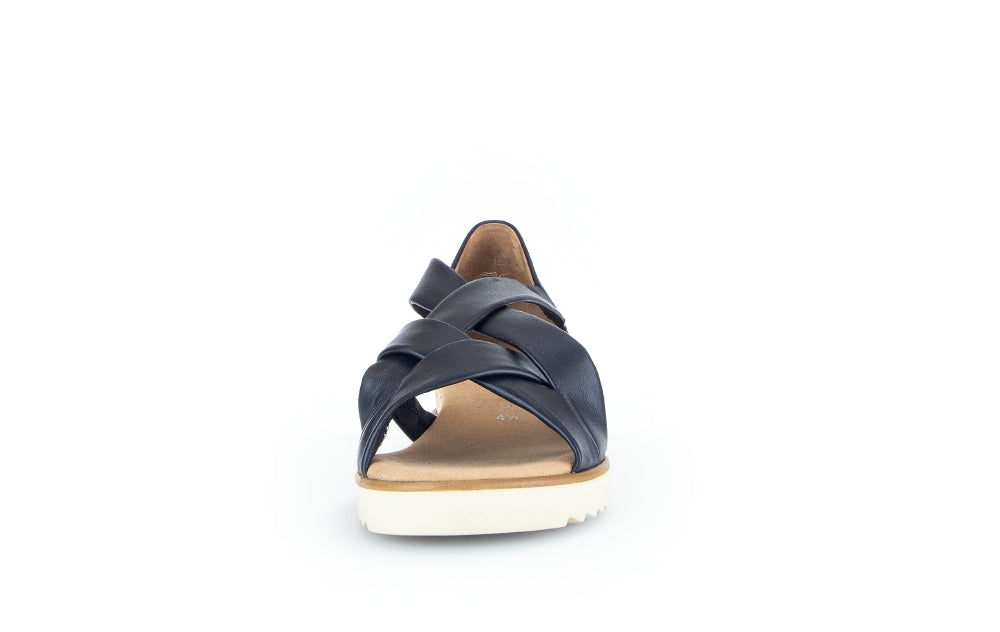 Gabor 62.782.56 Truth Ladies Navy Leather Slip On Sandals