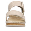 Rieker 62950-62 Ladies Taupe  Touch Fastening Sandals