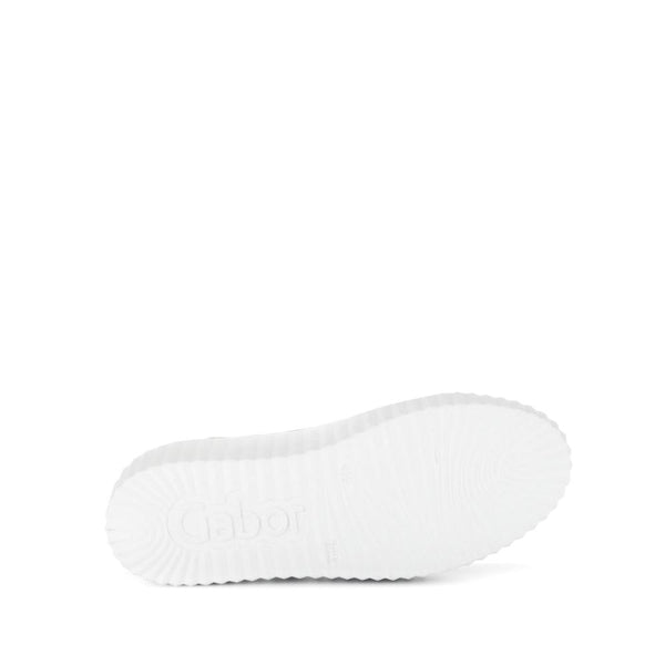 Gabor 63.200.21 Dolly Ladies White Leather Zip & Lace Up Trainers