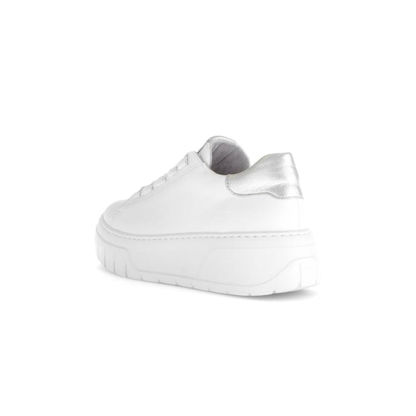Gabor 63.222.21 Rios Ladies White Leather Lace Up Trainers