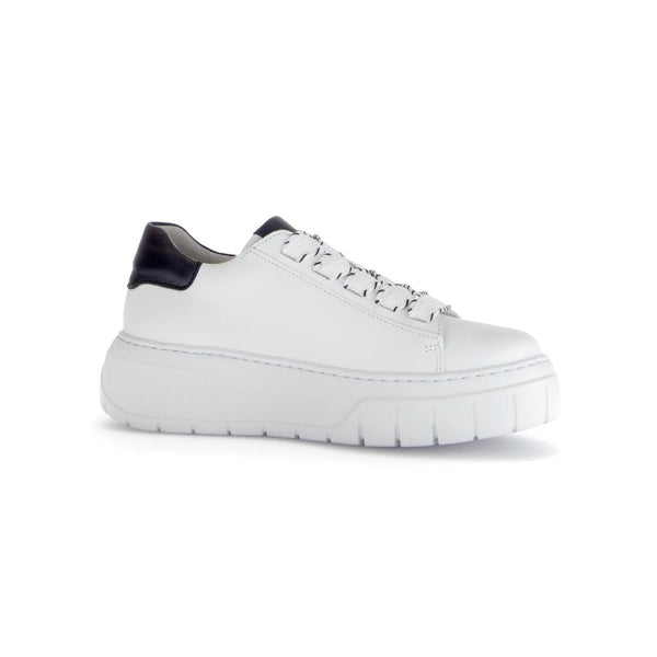 Gabor 63.222.27 Rios Ladies White Leather Lace Up Trainers