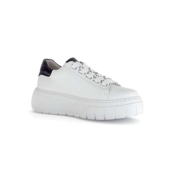 Gabor 63.222.27 Rios Ladies White Leather Lace Up Trainers
