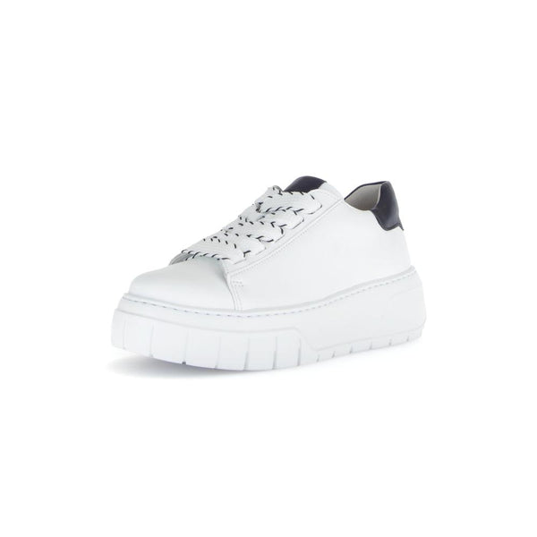 Gabor 63.222.27 Rios Ladies White Leather Lace Up Trainers