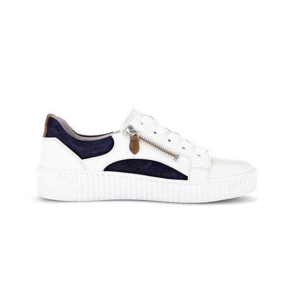 Gabor 63.330.20 Wemo Ladies Multi Leather Zip & Lace Trainers
