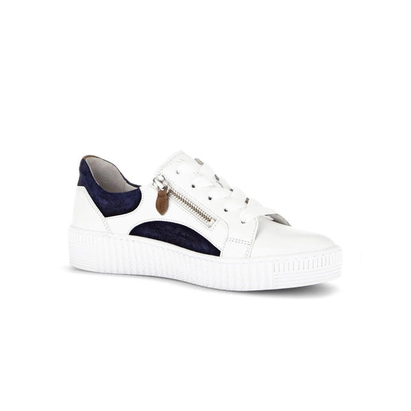 Gabor 63.330.20 Wemo Ladies Multi Leather Zip & Lace Trainers