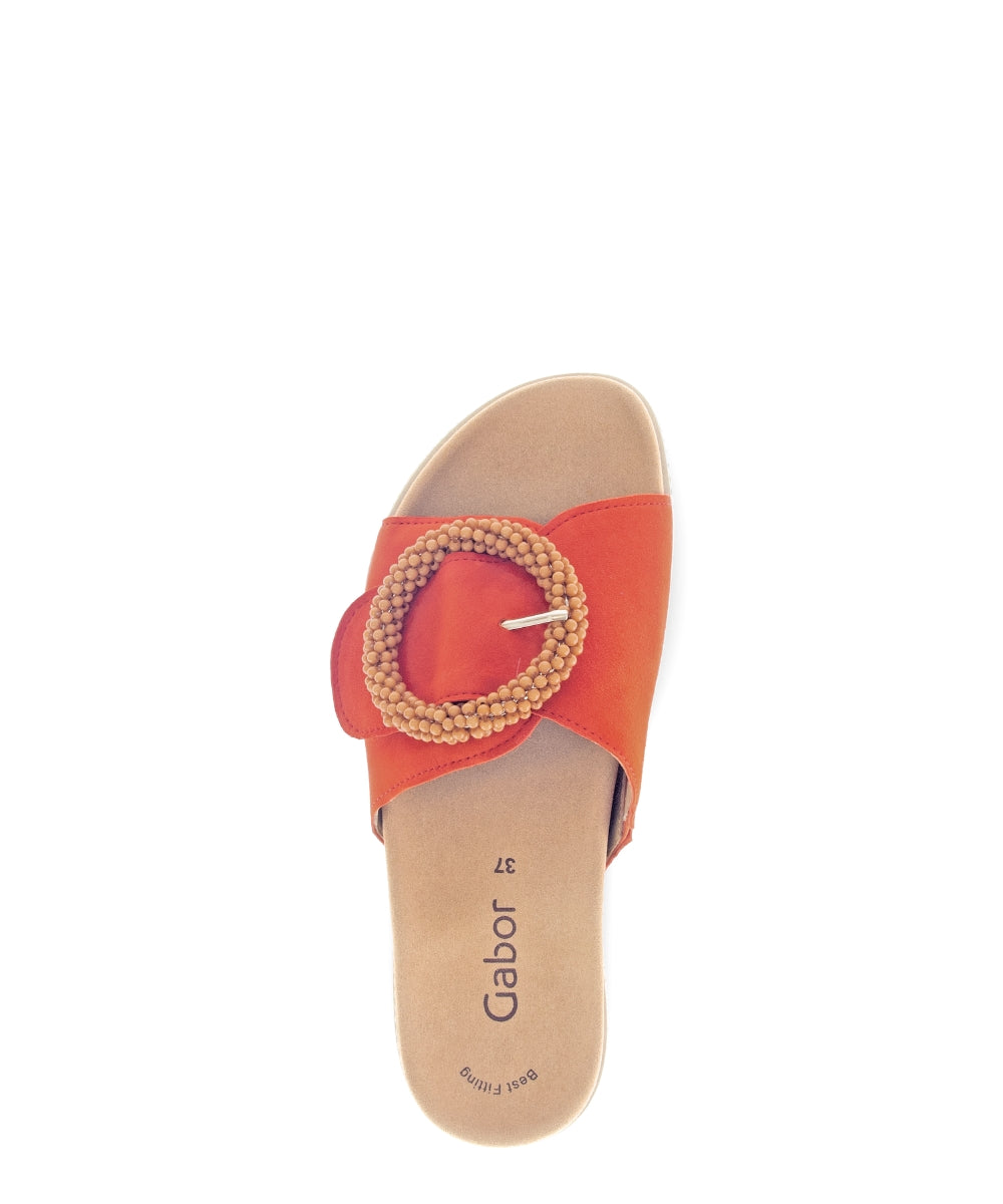 Gabor 63.745.15 Everly Ladies Orange Suede Touch Fastening Sandals