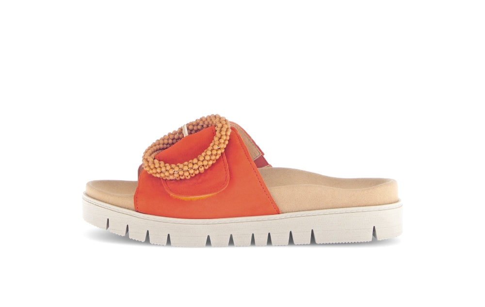 Gabor 63.745.15 Everly Ladies Orange Suede Touch Fastening Sandals