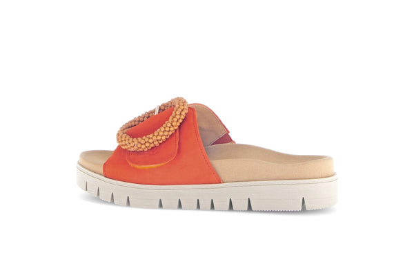 Gabor 63.745.15 Everly Ladies Orange Suede Touch Fastening Sandals
