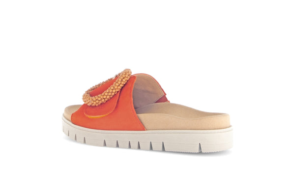 Gabor 63.745.15 Everly Ladies Orange Suede Touch Fastening Sandals