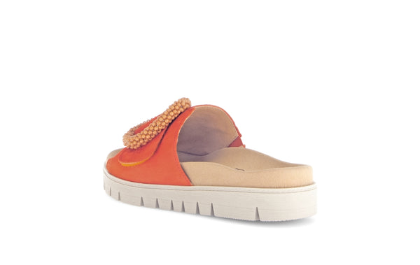 Gabor 63.745.15 Everly Ladies Orange Suede Touch Fastening Sandals