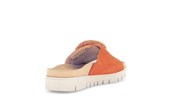 Gabor 63.745.15 Everly Ladies Orange Suede Touch Fastening Sandals