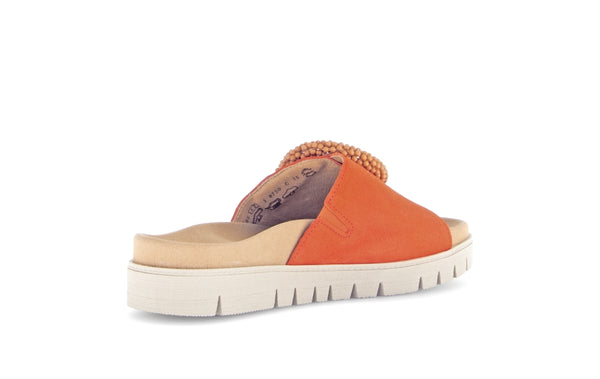 Gabor 63.745.15 Everly Ladies Orange Suede Touch Fastening Sandals