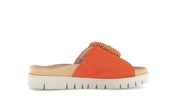 Gabor 63.745.15 Everly Ladies Orange Suede Touch Fastening Sandals