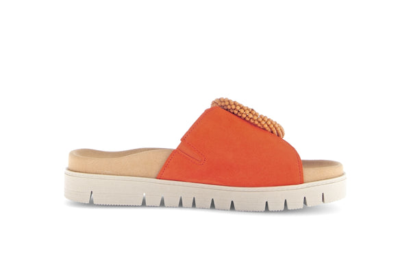 Gabor 63.745.15 Everly Ladies Orange Suede Touch Fastening Sandals