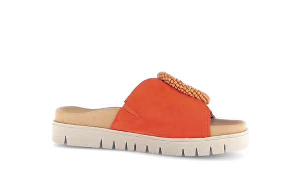 Gabor 63.745.15 Everly Ladies Orange Suede Touch Fastening Sandals