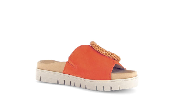 Gabor 63.745.15 Everly Ladies Orange Suede Touch Fastening Sandals
