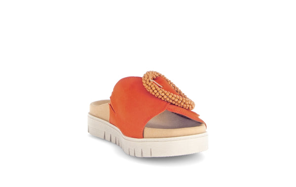 Gabor 63.745.15 Everly Ladies Orange Suede Touch Fastening Sandals