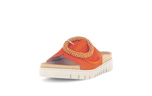 Gabor 63.745.15 Everly Ladies Orange Suede Touch Fastening Sandals