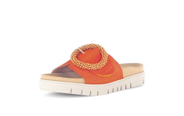 Gabor 63.745.15 Everly Ladies Orange Suede Touch Fastening Sandals
